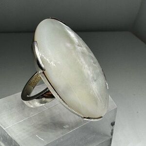 Thomas Sabo Mother Of Pearl Sterling 925 Silver Large Ring Size 7.5